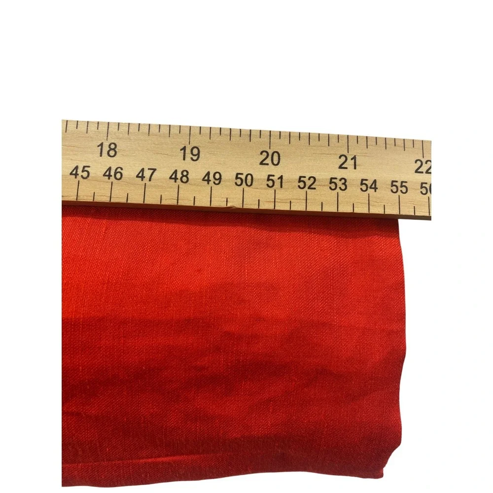 Jones‎ New York Suits Red Linen Blend Collarless Zip Front Jacket Womens 4